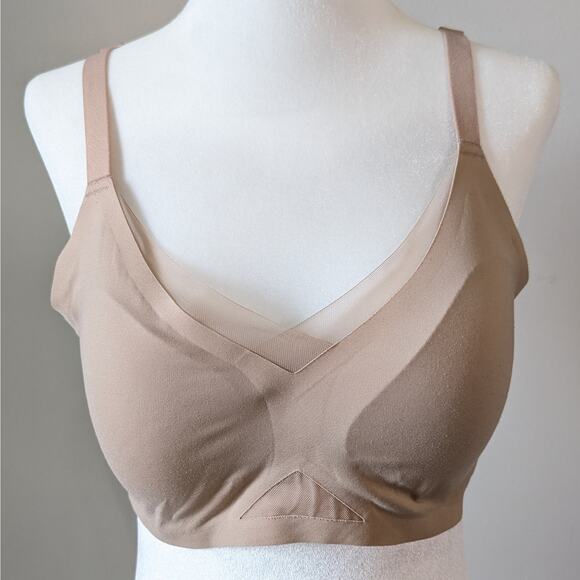 Honeylove CrossOver Bra Size Medium Sand Wireless Lightly Padded Convertible - Picture 1 of 7